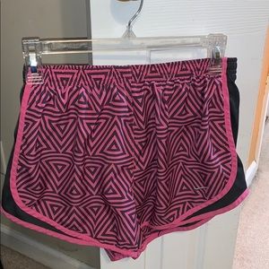 Nike pink/grey running shorts
